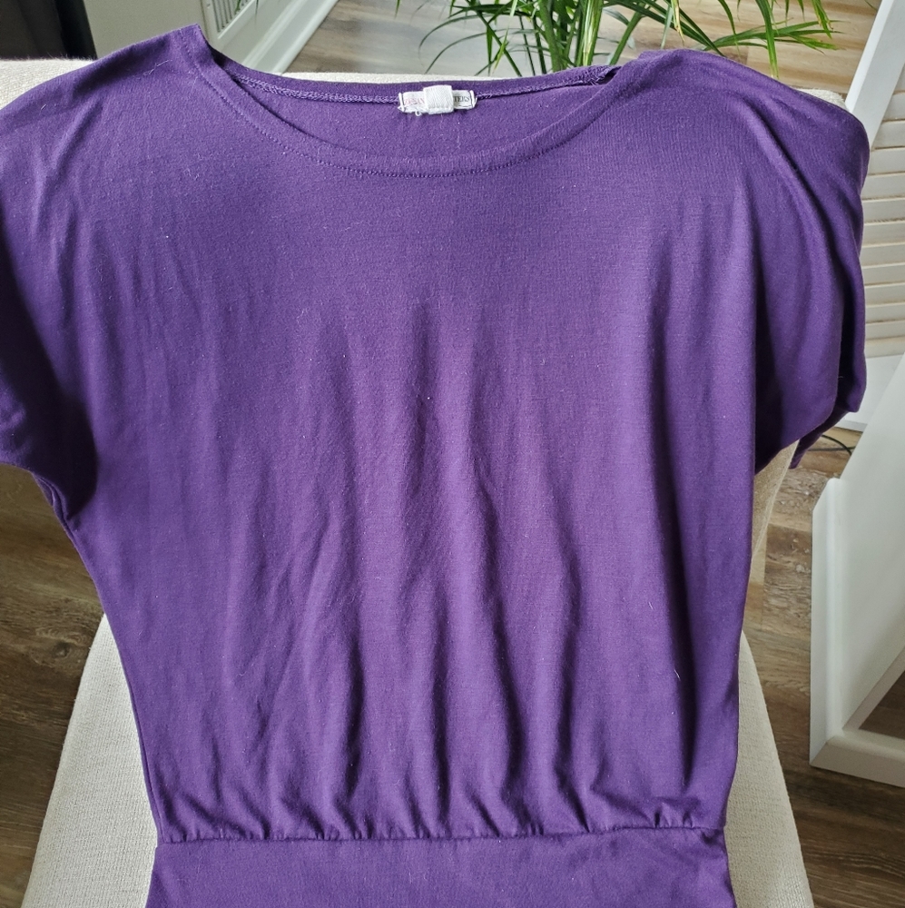 Purple batwing top